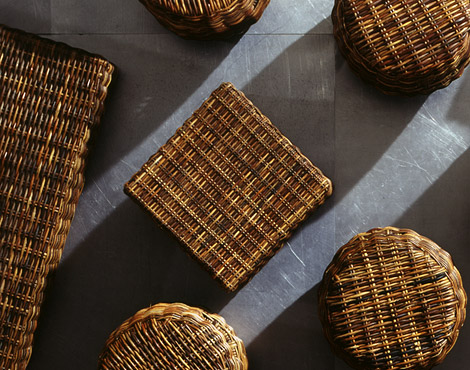 GERVASONI SPA - Furniture Croco Croco 11 :  interior design pouf rattan gervasoni